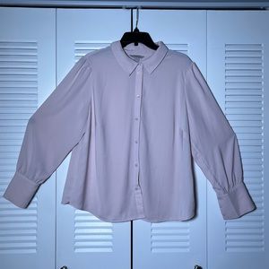 H&M Light Pink Button Up Blouse | Size XL